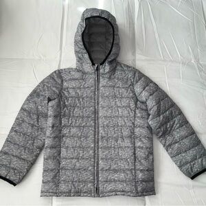Gap Kids Primaloft Grey Hooded Puffer Lightweight Jacket size Large- Like New